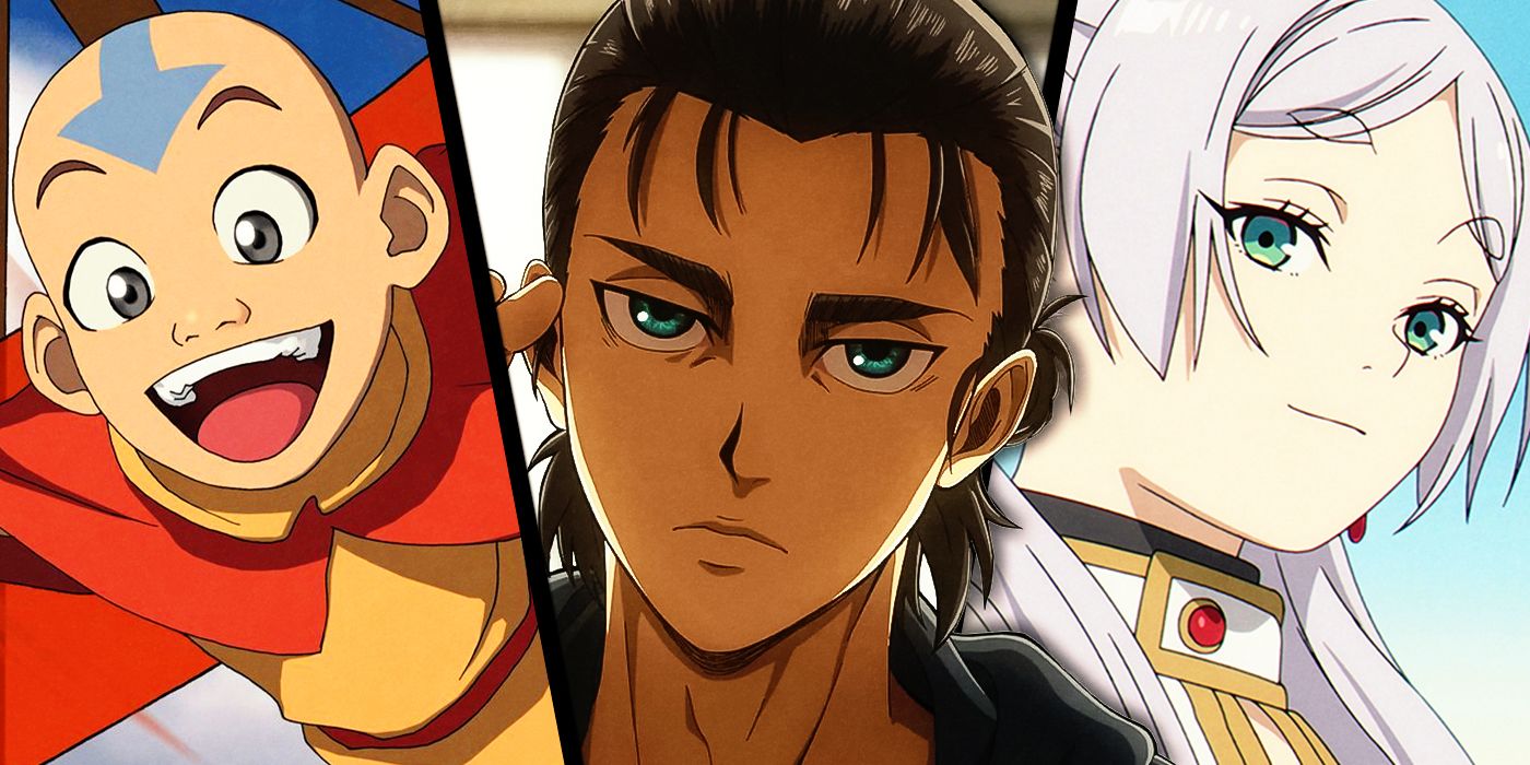 Images of Eren Yeager, freezing and Aang