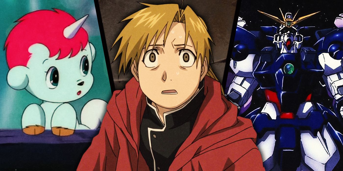 Images of Mobile Suit Gundam Endless Waltz, Fullmetal Alchemist: The Conqueror of Shamballa, and Fantastic Adventures of Unico