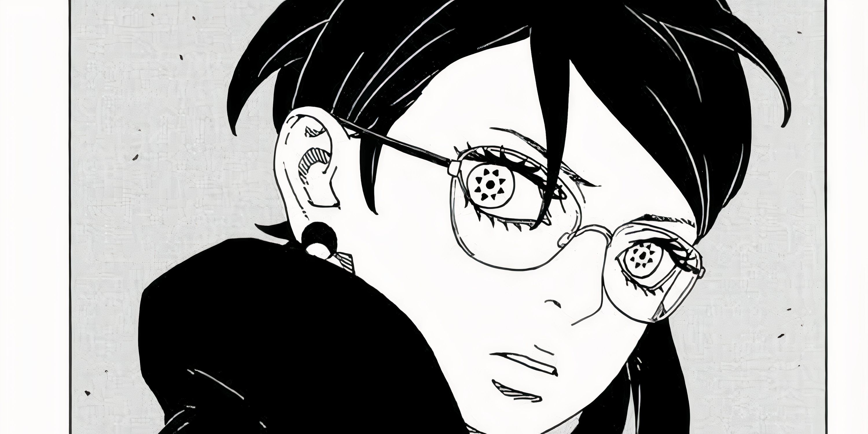Sarada uses her mangekyo sharingan against Ryu in Boruto: two blue vortexes