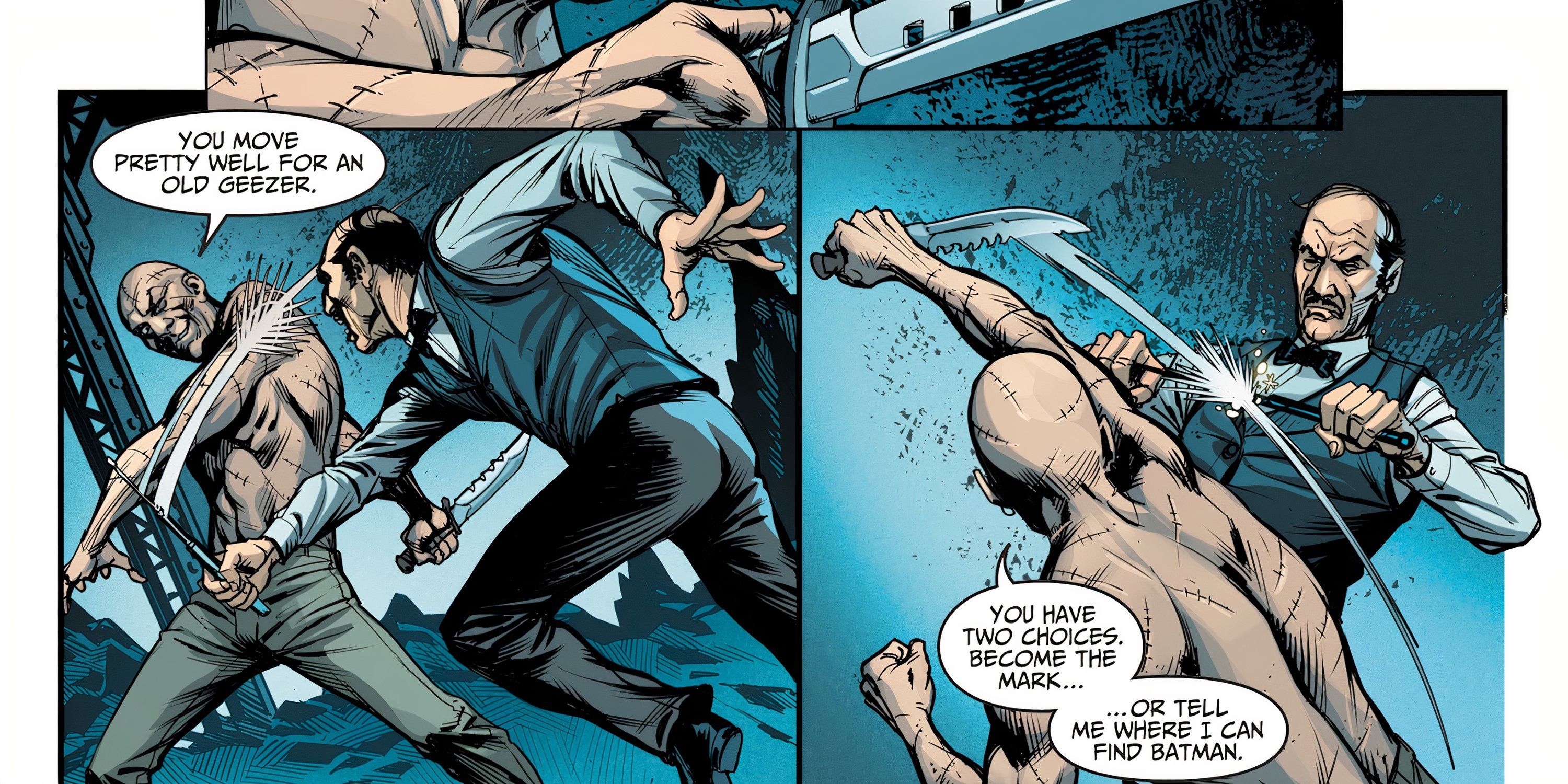 Victor Zsasz kills Alfred in the Injustice Universe