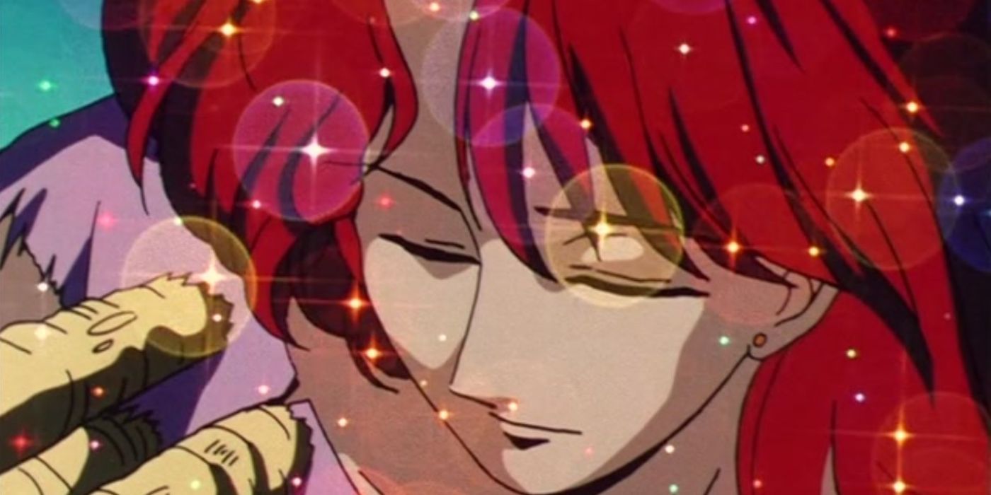 A closeup of the injured Nephrite's face in Sailor Moon.