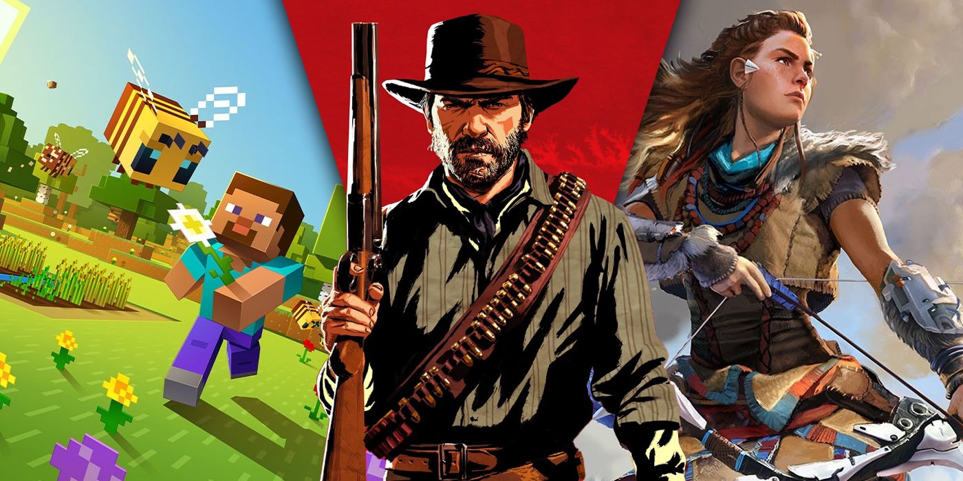 Aloy Horizon Zero Dawn, Arthur Red Dead Redemption II, Steve Minecraft