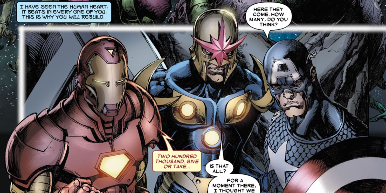 Annihilation Iron Man, Captain America, Nova Last Stand