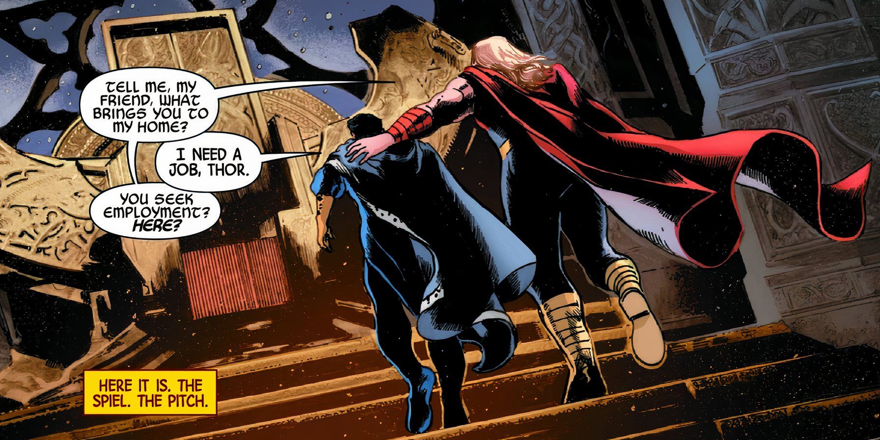 Doutor Strange pede a Thor um emprego.