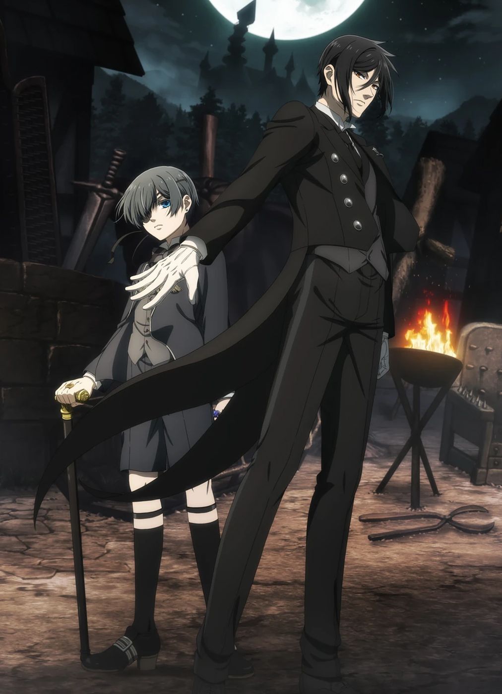 Butler preto Emerald Witch Arc Anime Art
