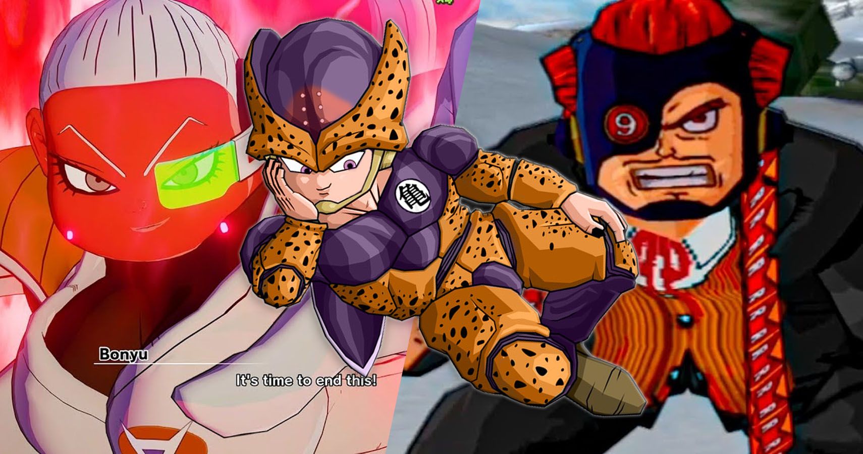 Bonyu, Cellin e Android 9 de Dragon Ball Z Kakarot, Dragon Ball Z Budokai e Dragon Ball Online