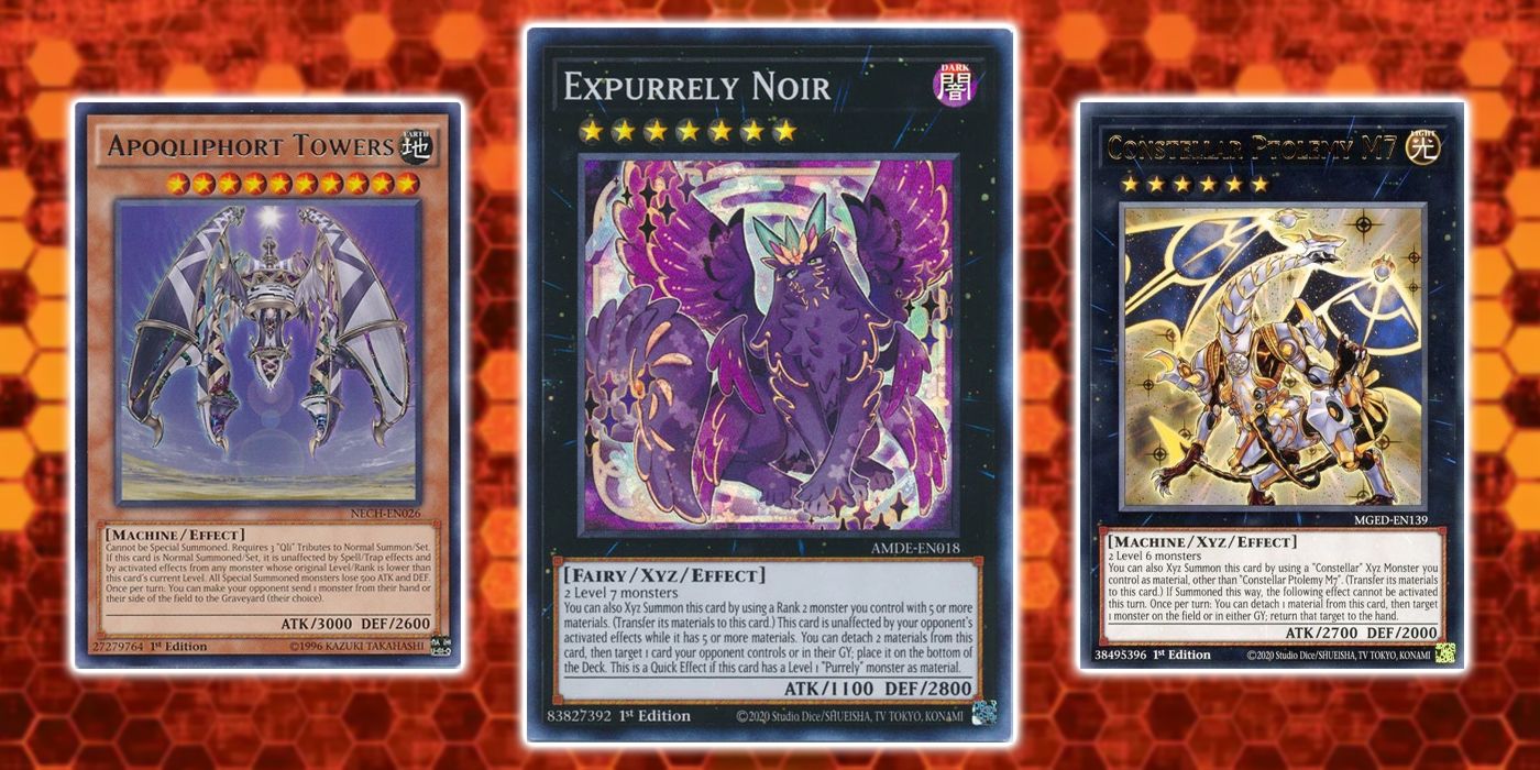 Monstros chefes em yu-gi-oh! Torres Apoqliphort, Experiamente Noir, Constellar Ptolomeu M7