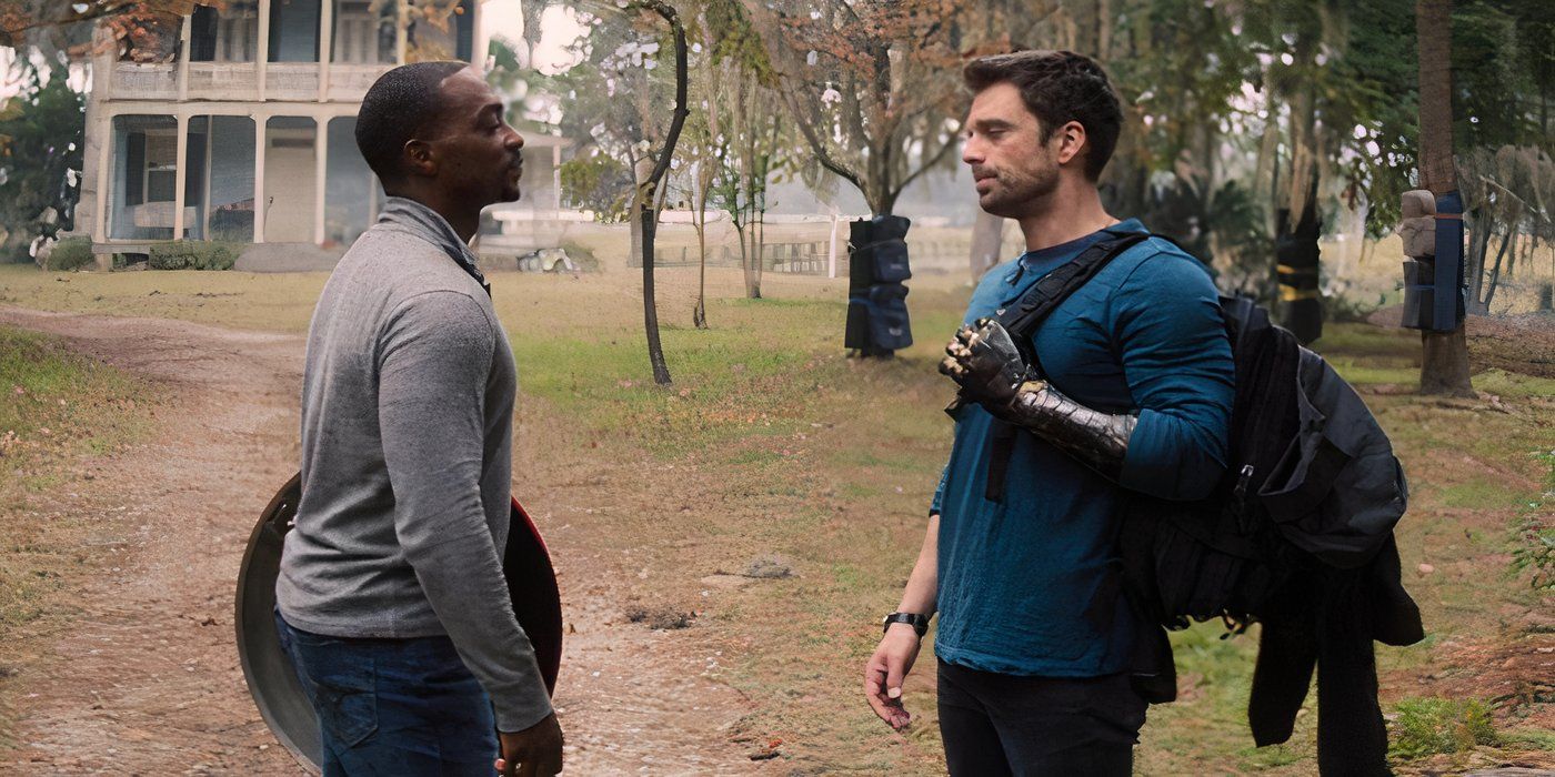 Bucky Barnes and Sam Wilson come to an understanding in The Falcon and the Winter Soldier