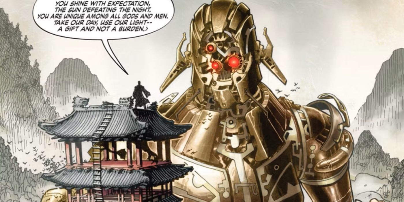 A person speaks to the heavenly Madonna of the roof of a building on which they turn as they turn to Marvel Comics.