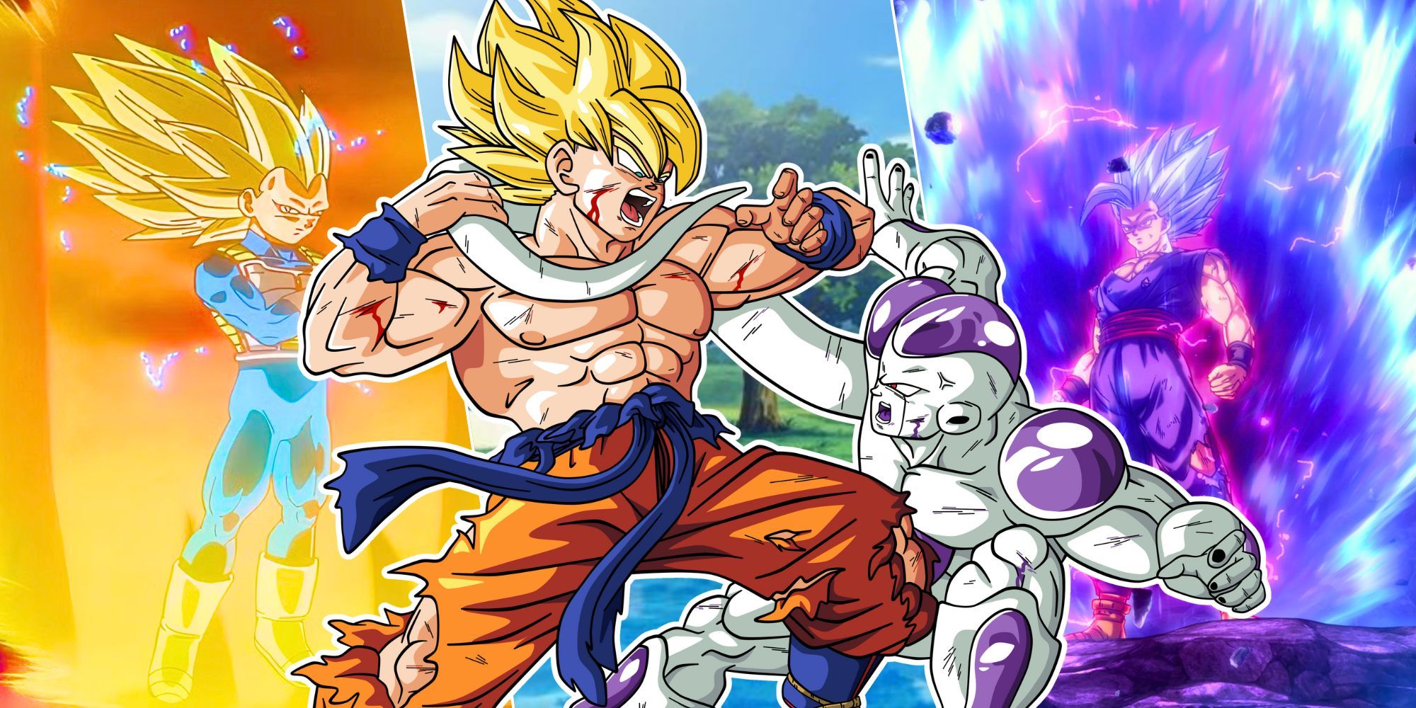 Custom Image of SSJ3 Vegeta, Super Saiyan Goku vs Frieza, Gohan Beast Mode