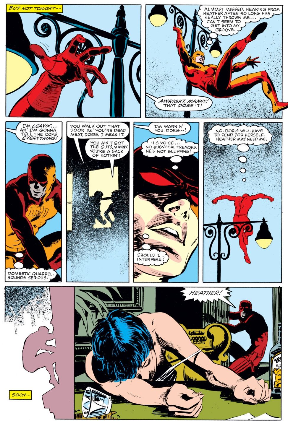Daredevil piensa que Heather está muerta