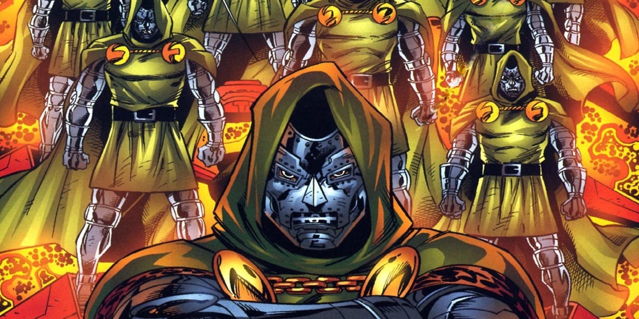 Standing in front of a bundle of doom doom