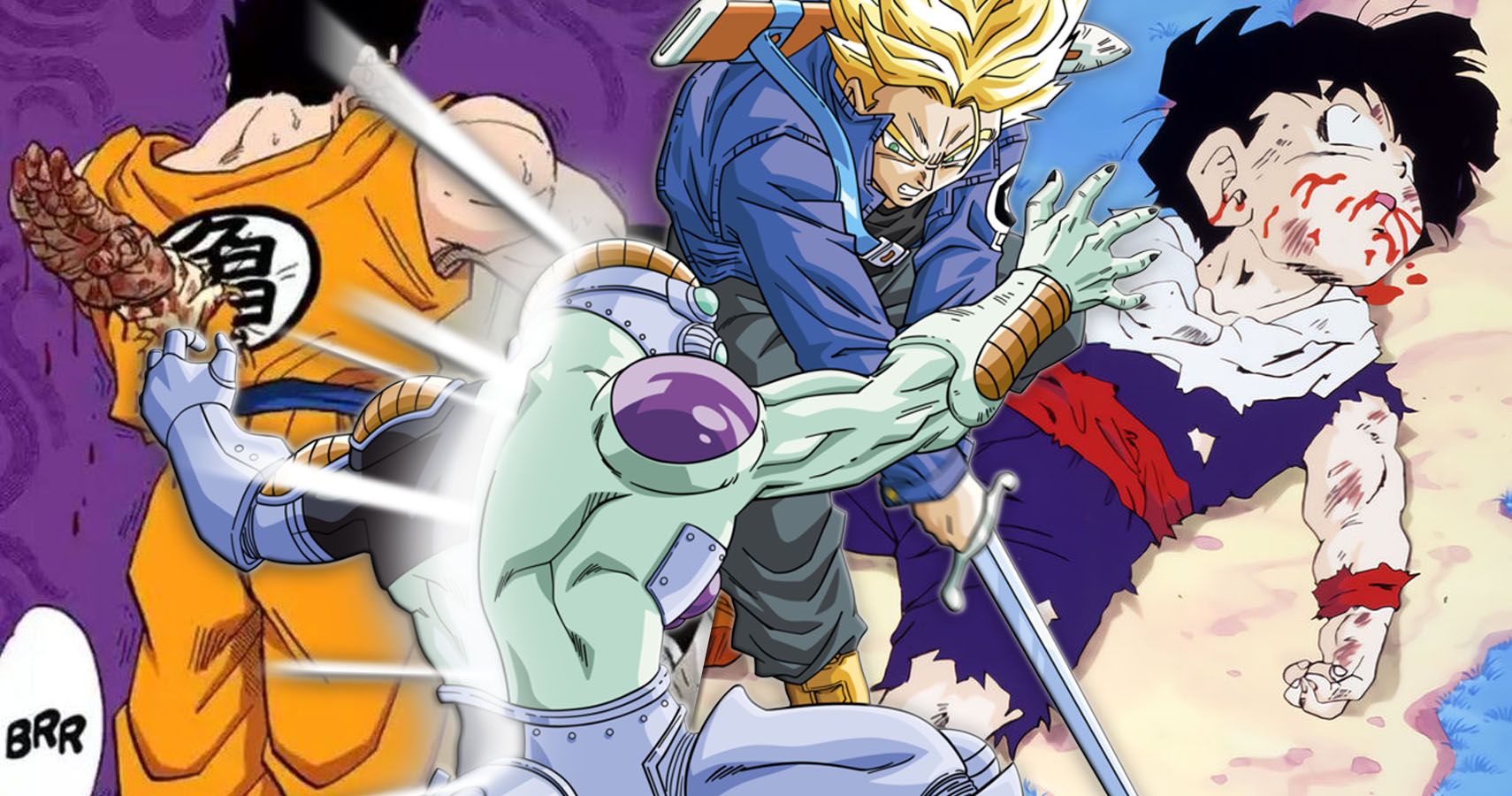 Dr. Gero Empale Yamcha, Trunks kills Frieza, and Gohan has a broken neck with Dragon Ball Z