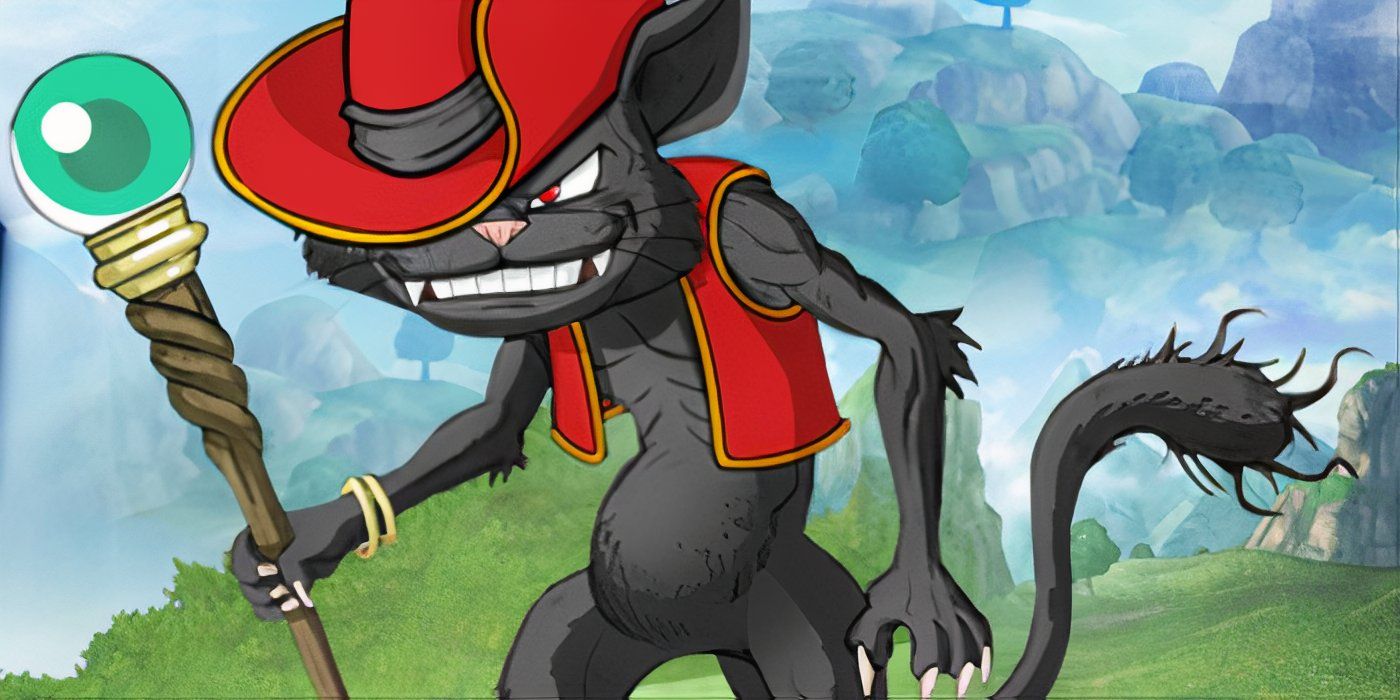 The Black Space Cat approaches the Capsule Capsule dungeon in Dragon Ball online.
