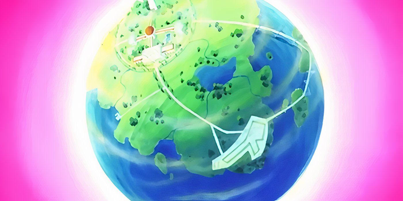 El Planeta del Gran Kai flota en el espacio en Dragon Ball Z.