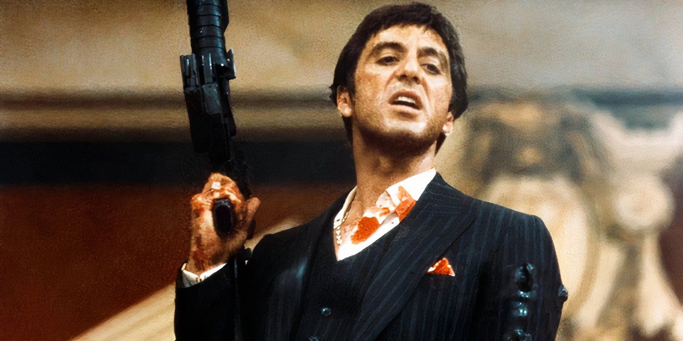 Tony defends all that he has built against his enemies in Scarface.