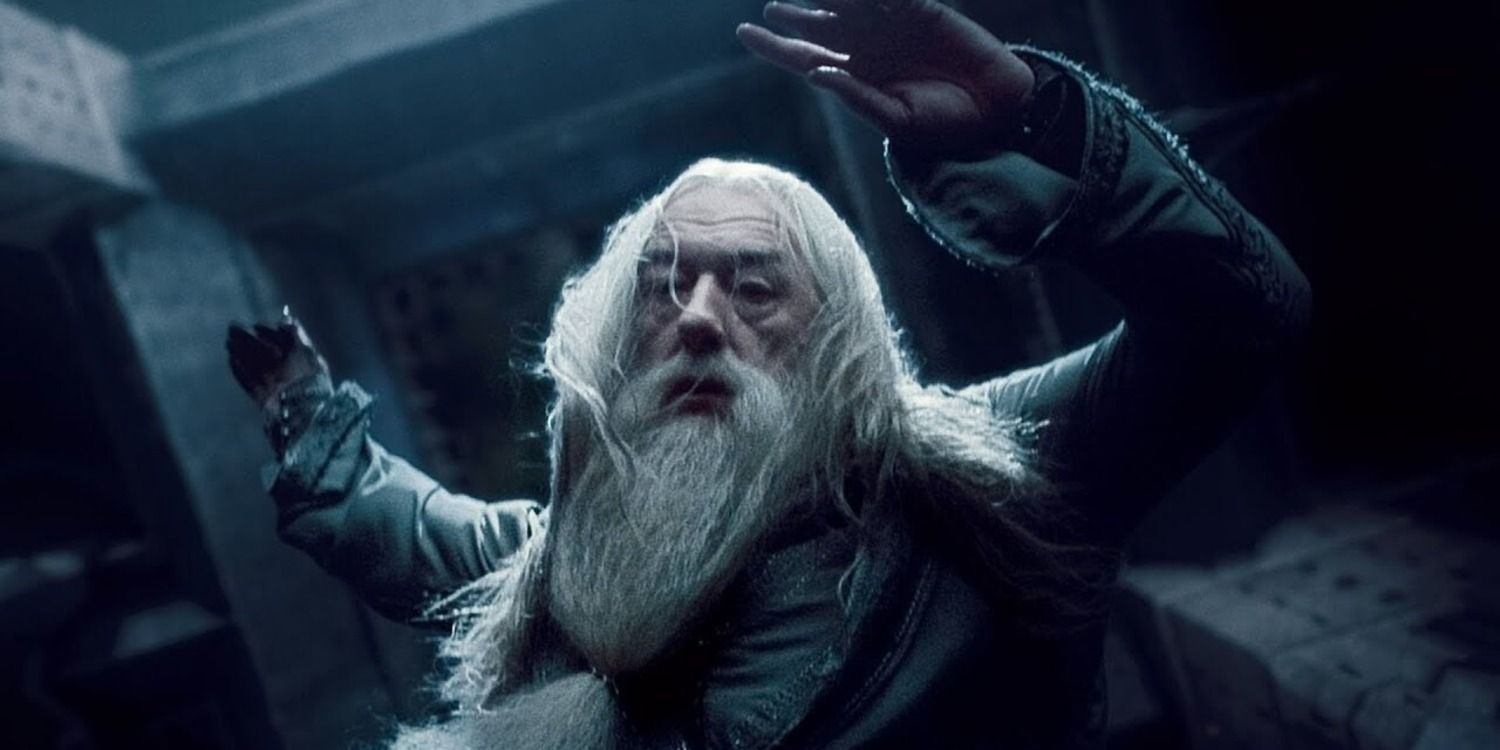 Albus Dumbledore falling from the Astronemy Tower from Harry Potter and the Half-Blood Prince