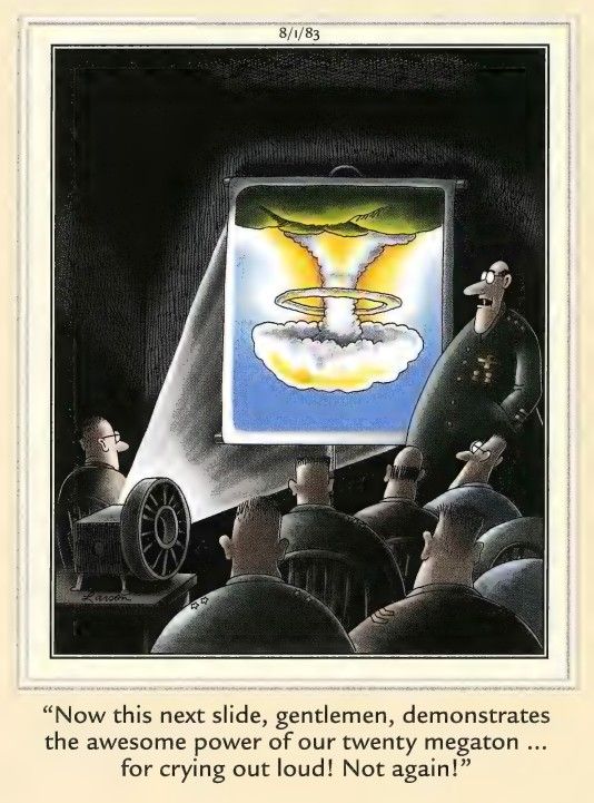 Far Side comic with photo slideshow