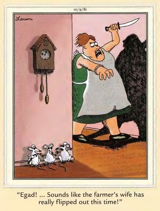 Far Side three blind mice comic