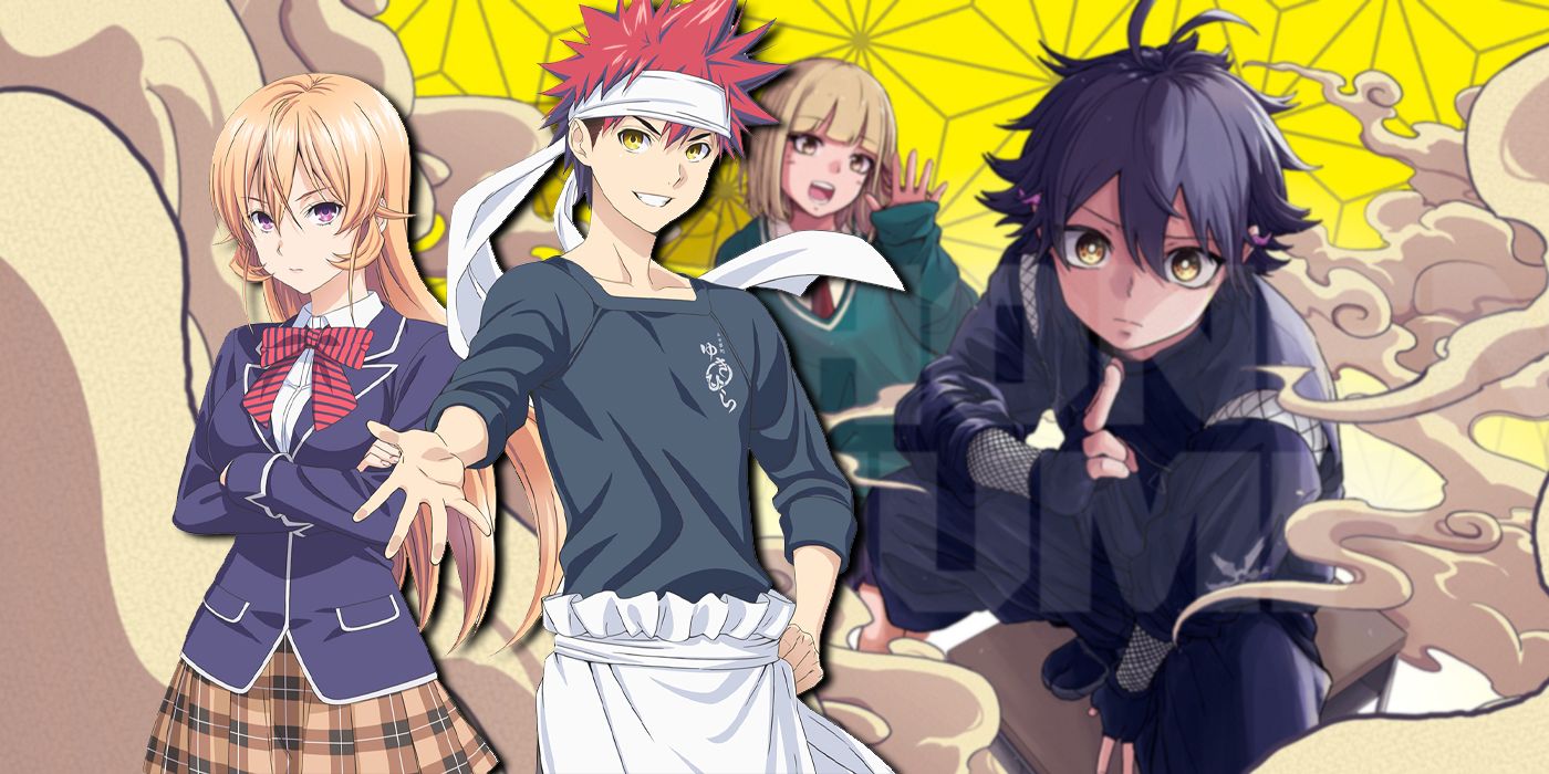 Soma Yukihira e Erina Nakiri, de Alimentos, com mangá disfarçado de Shinobi