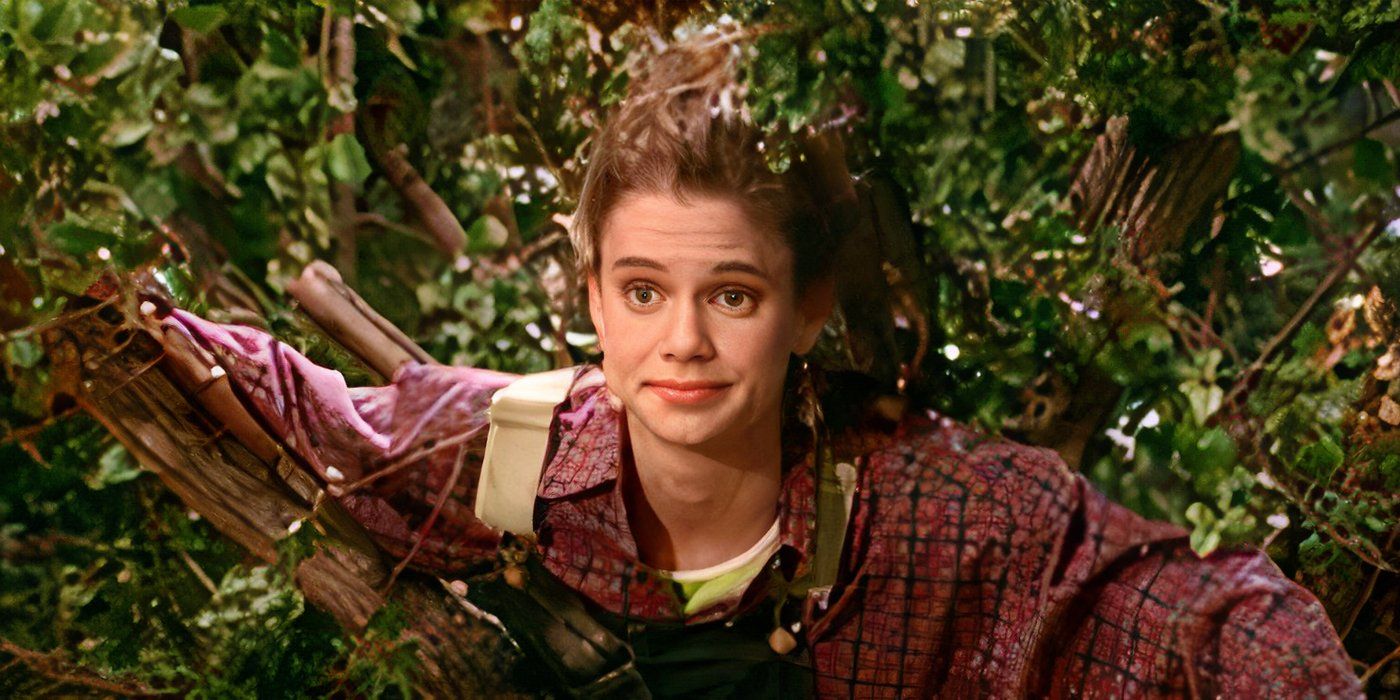 Kimmy Gibbler ends up in a tree in Full House episode: DJs Choice.