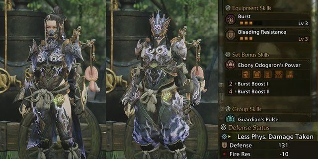 The Guardian Ebony Armor set in Monster Hunter Wilds