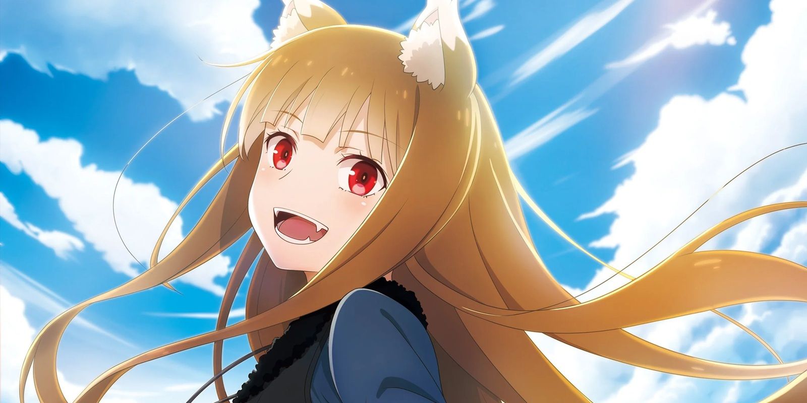 Holo smiling in Spice and Wolf: Merchant Meets the Wise Wolf anime series