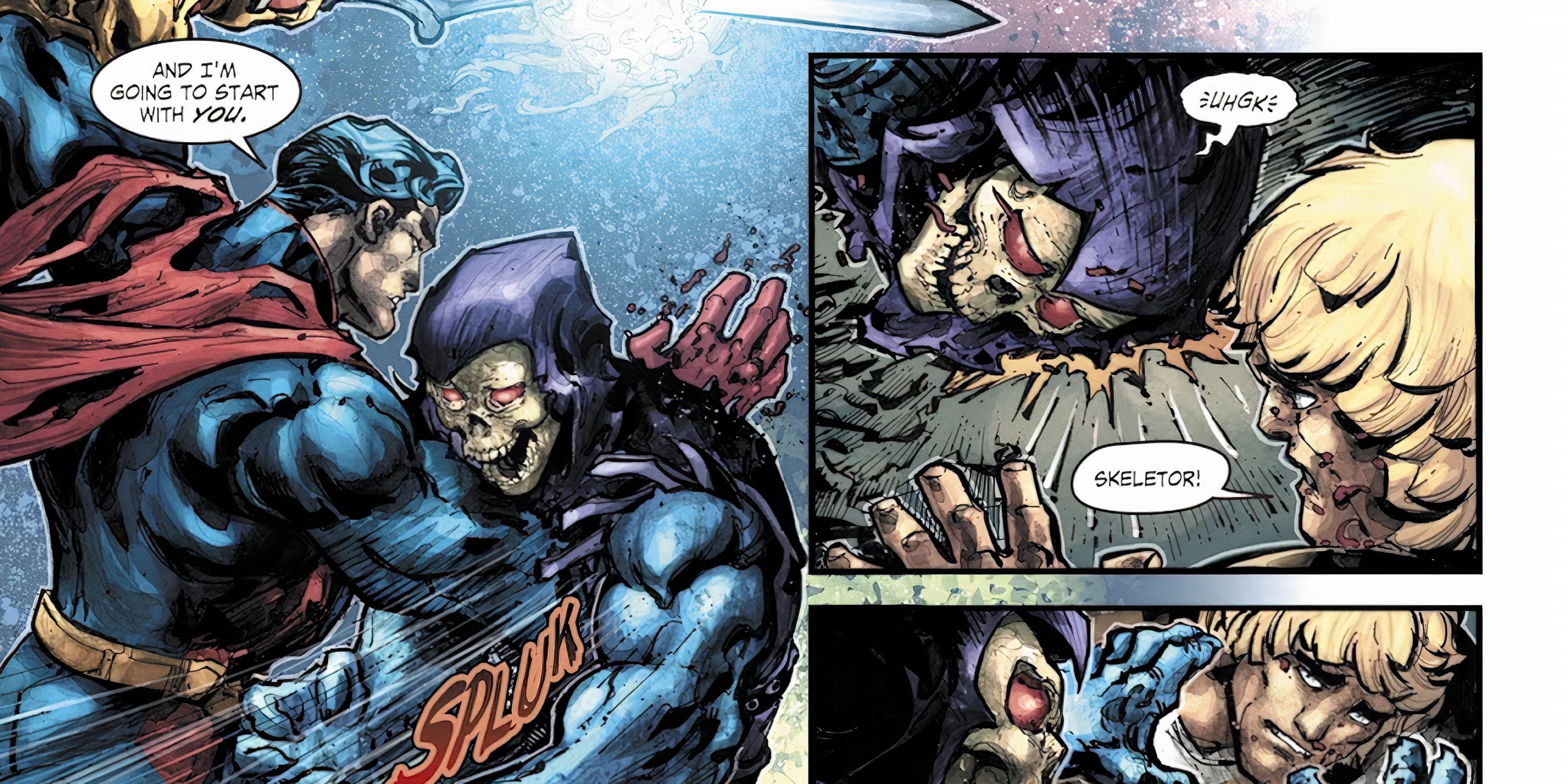 Superman kills Skeletor in Injustice vs. Masters of the Universe