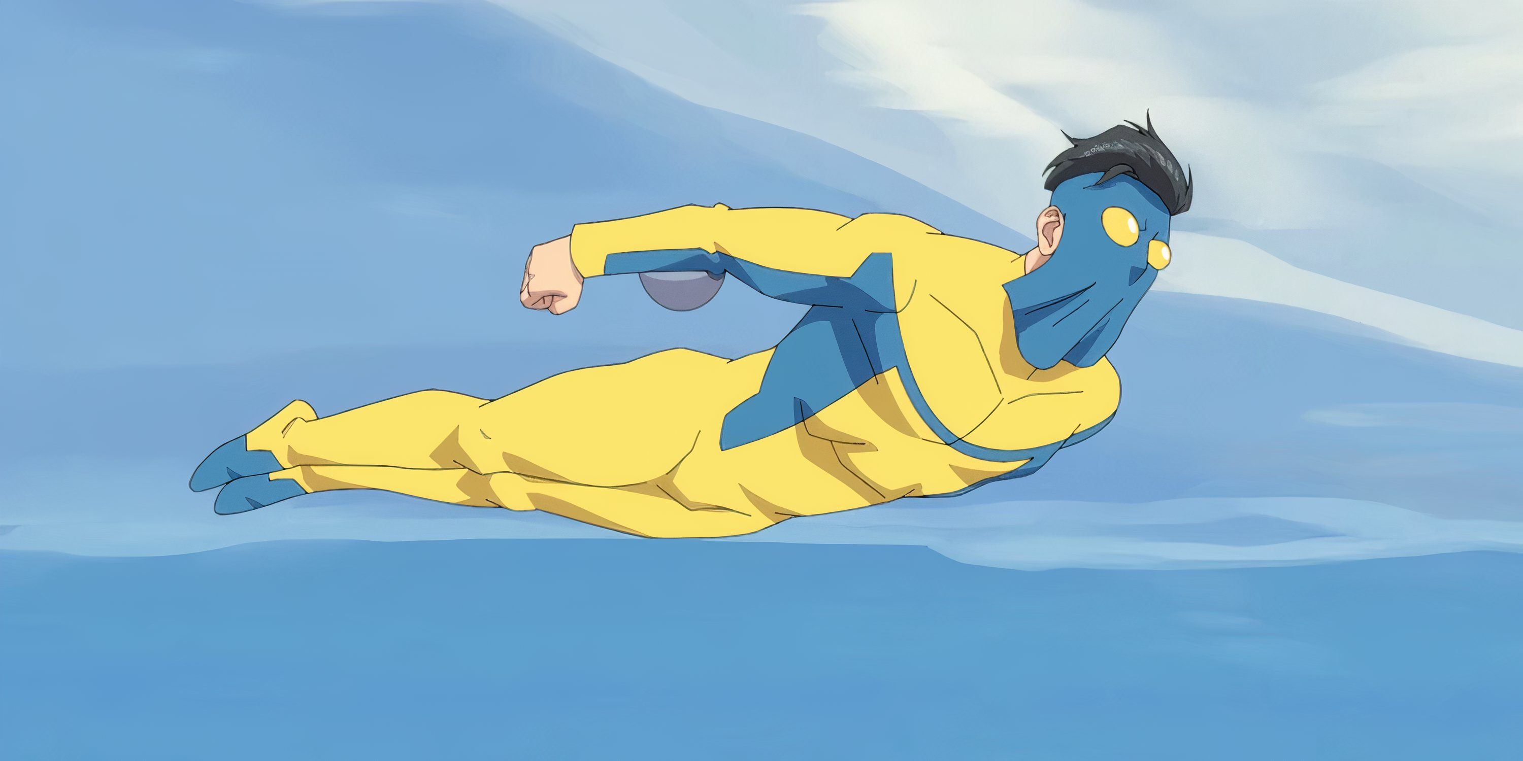 Hoodvincible flies through the air in Invincible.