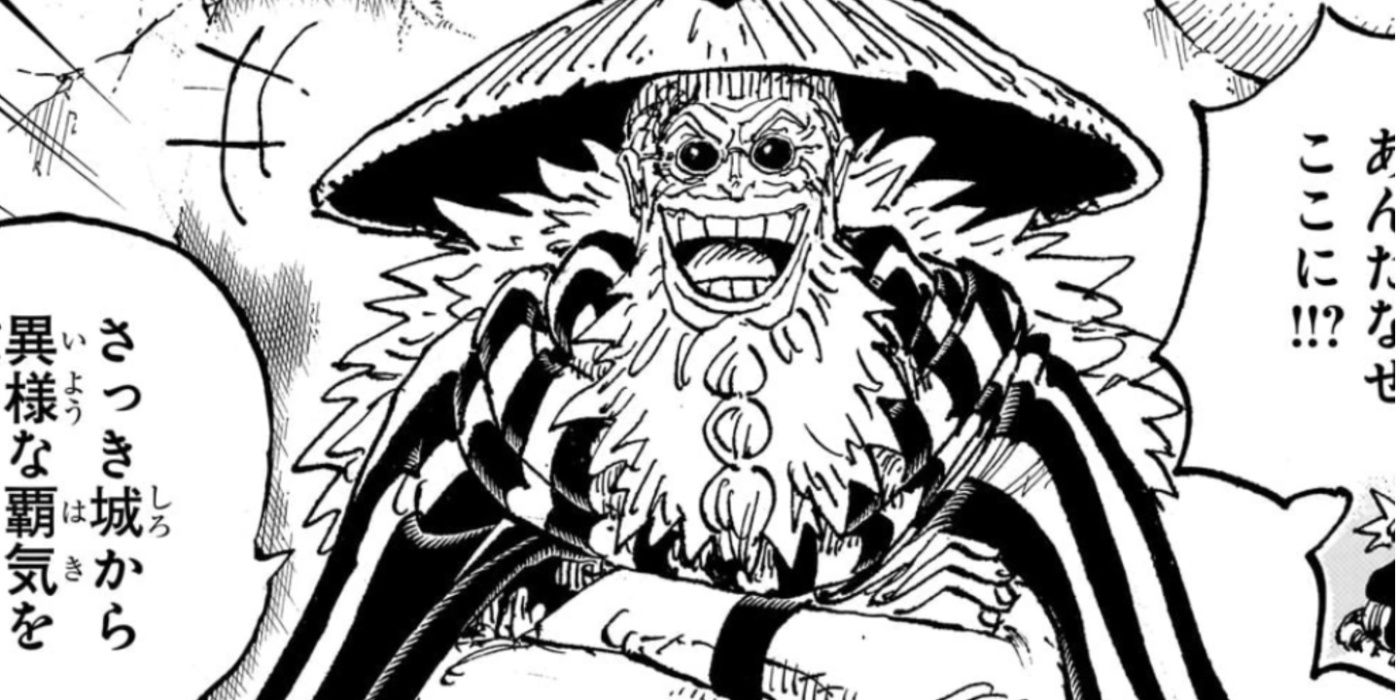 Un anciano Scopper Gaban se presenta ante Luffy en Elbaph en el manga de One Piece