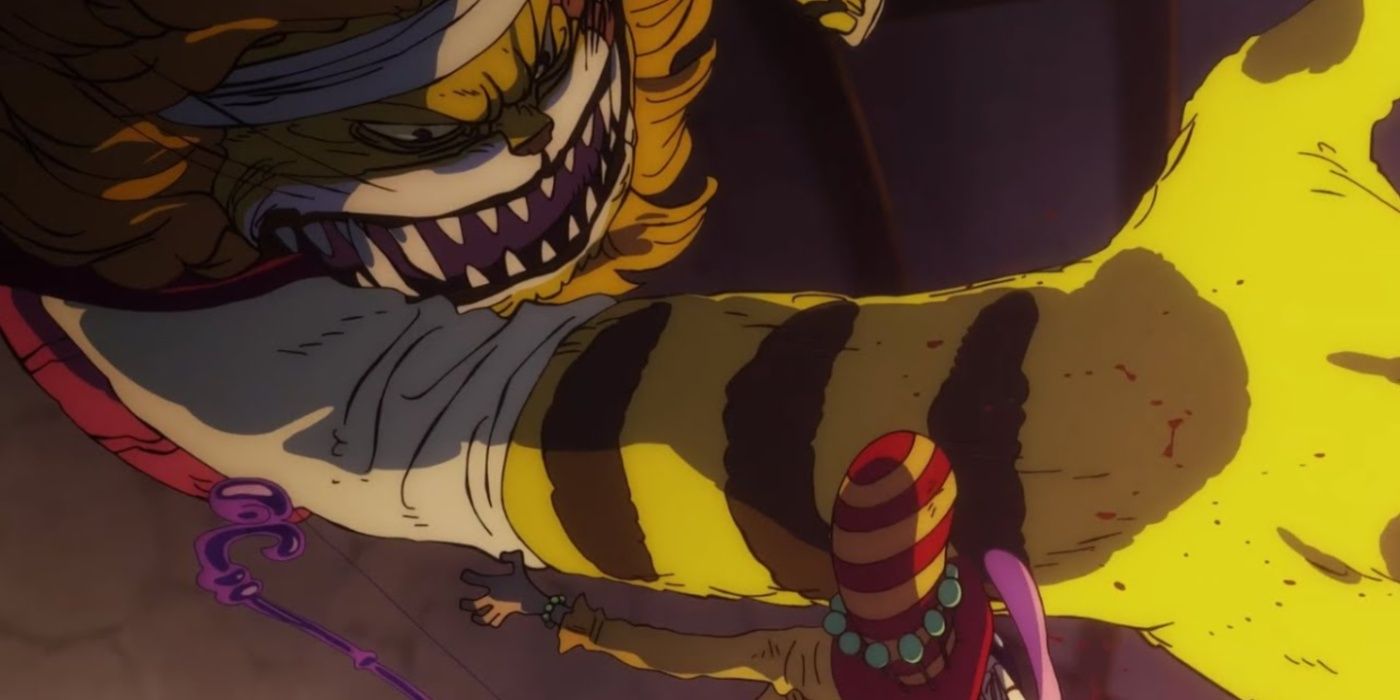 Nekomamushi golpea a Perospero con su pata en One Piece