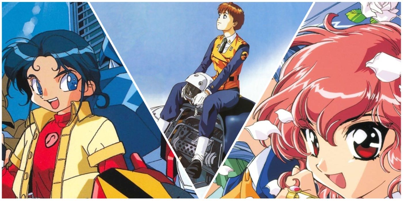 The Brave Police J-Decker, Noa from Patlabor, Hikaru, Umi, and Fuu from the Magic Knight Rayearth