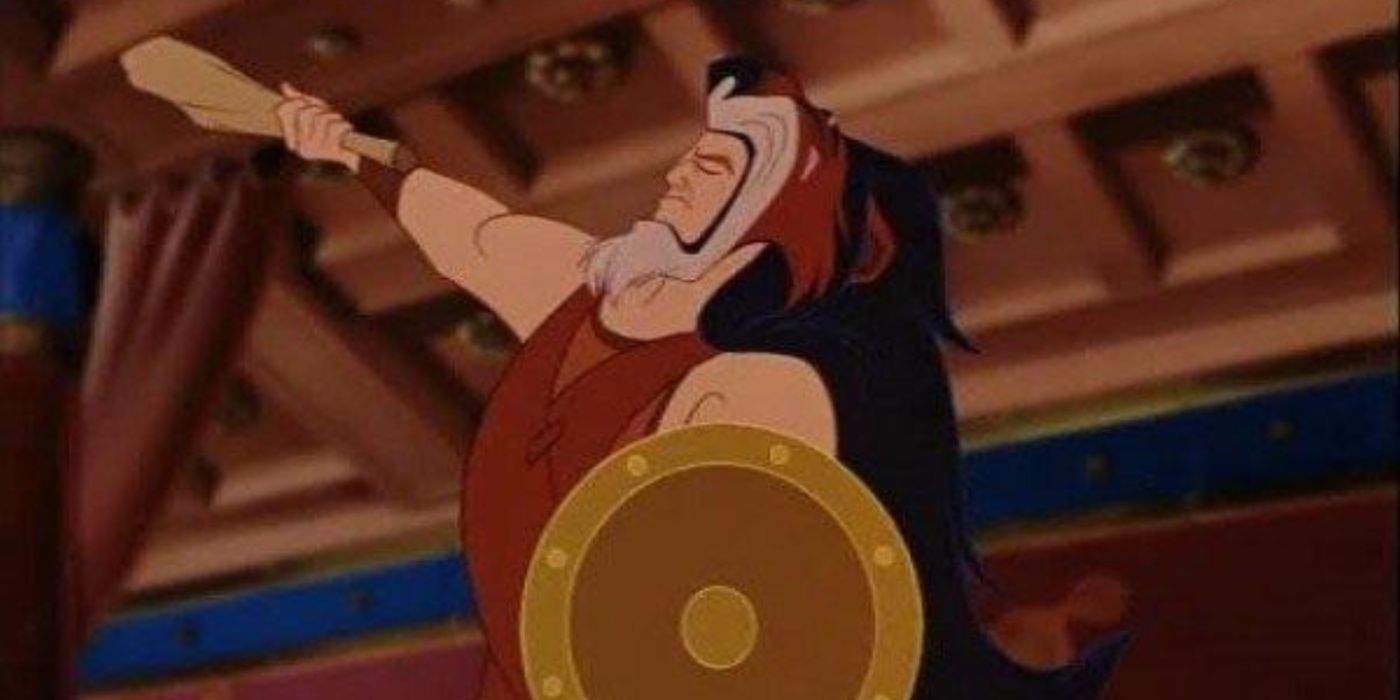 Hercules wearing Scar's skin