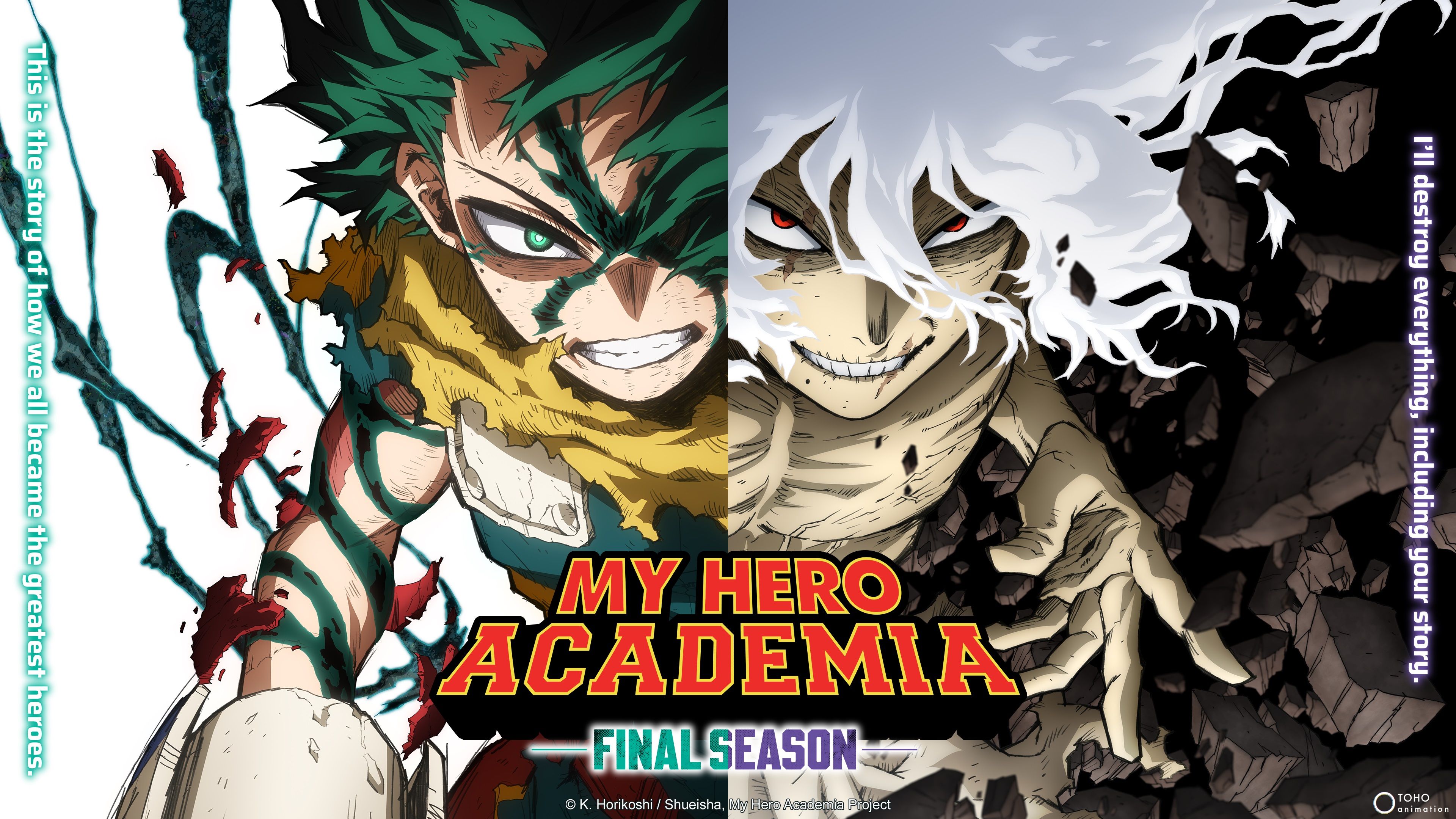 My Hero Academia Season 8 Final Season Split Visual of Deku vs Shigaraki