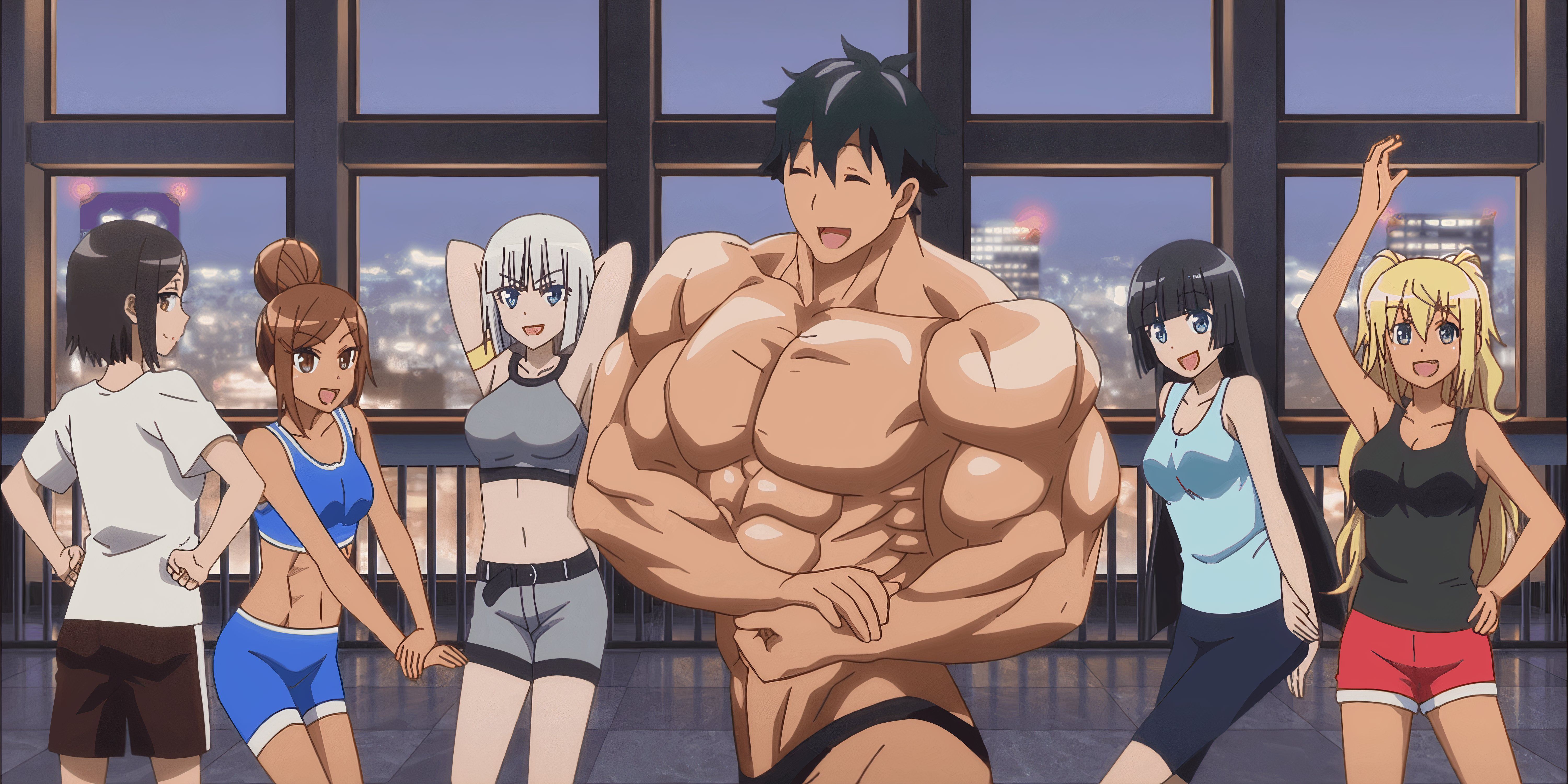Naruzo Machio exibindo sua rotina de treino.