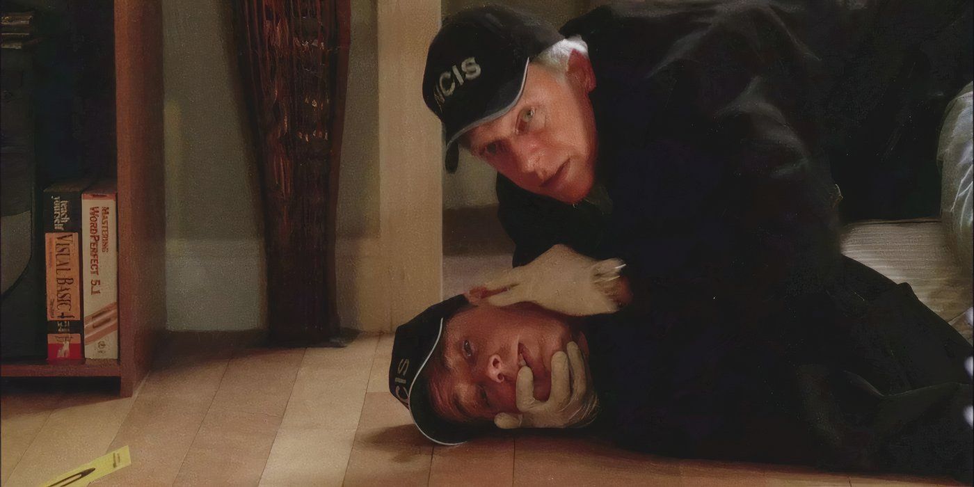 Gibbs demonstrating a neck-snapping move on McGee in NCIS episode "Witch Hunt"