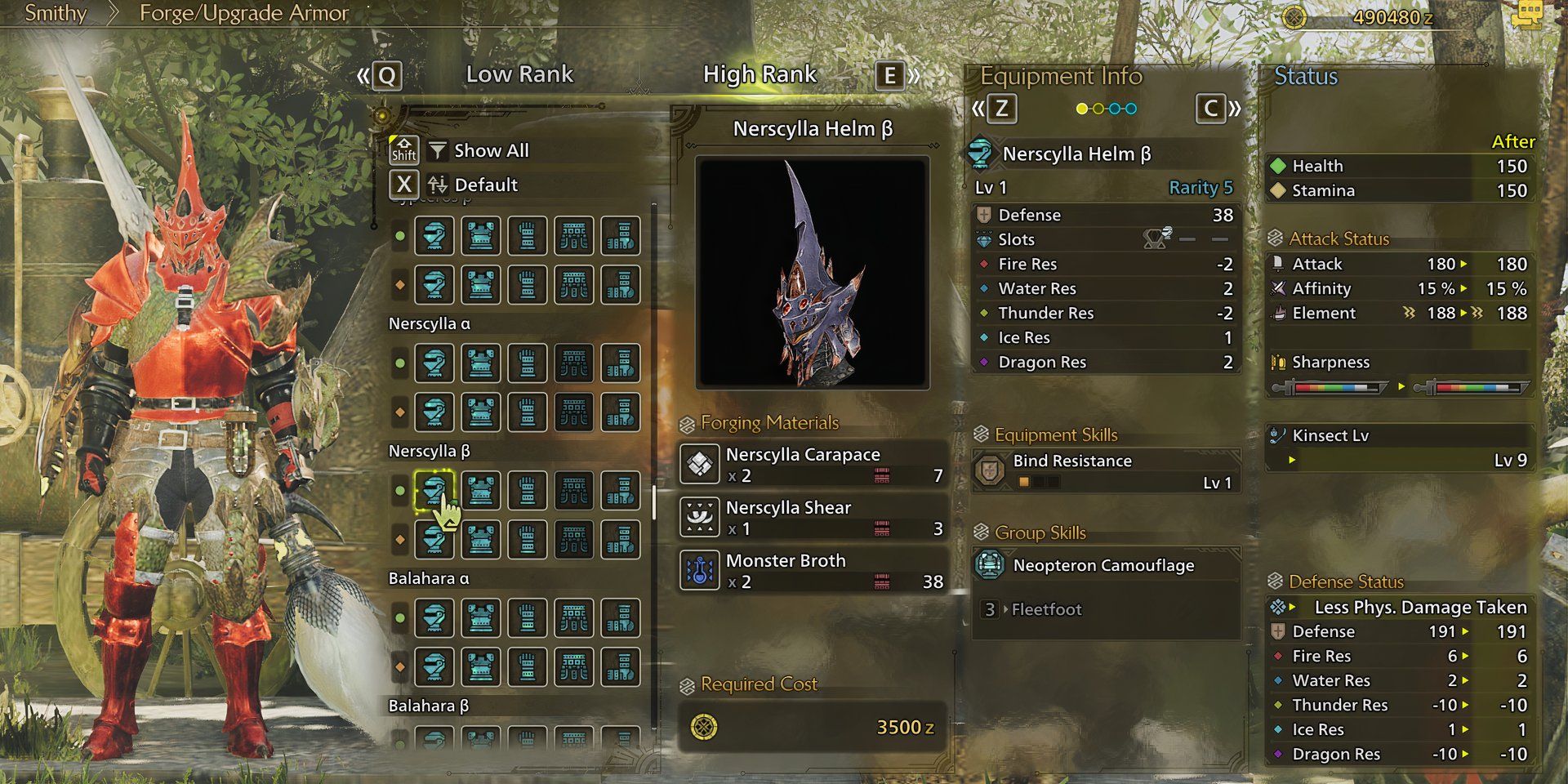 The Nerscylla Armor Set in Monster Hunter Wilds