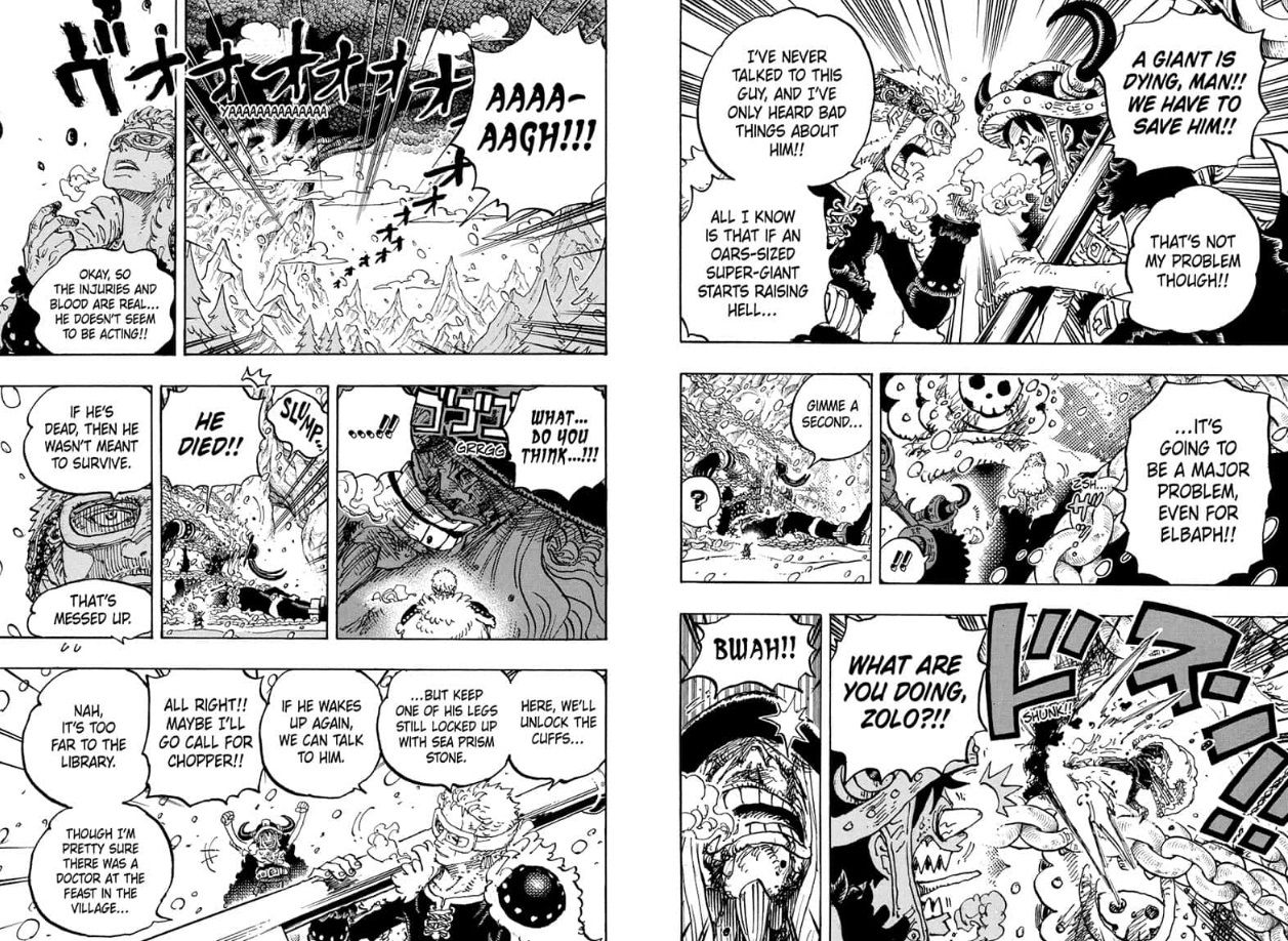 Luffy and Zoro talk about Loki in One Piece chapter 1141.