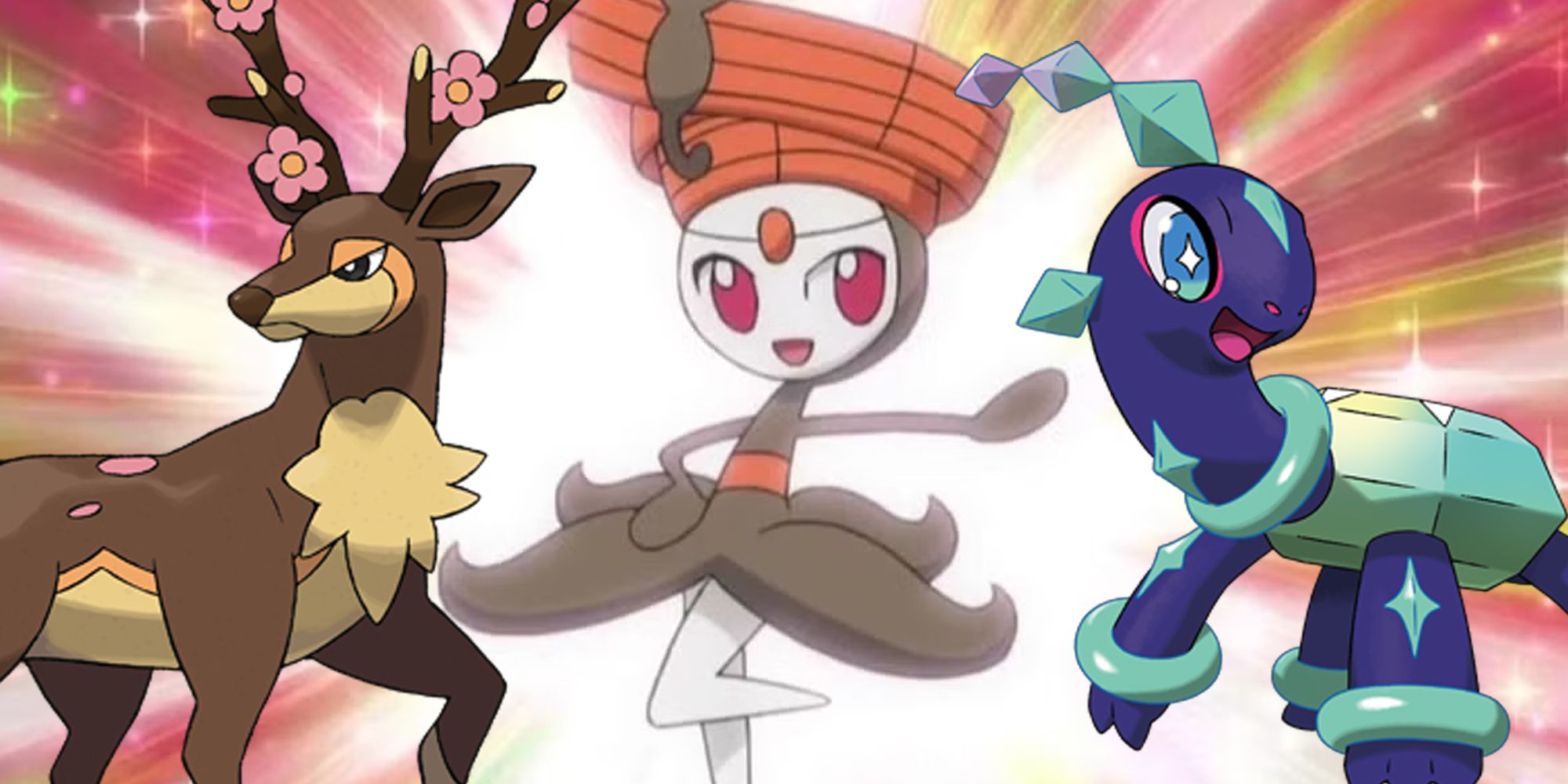 Pokemon Feature com Sawsbuck, Meloetta e Terapagos