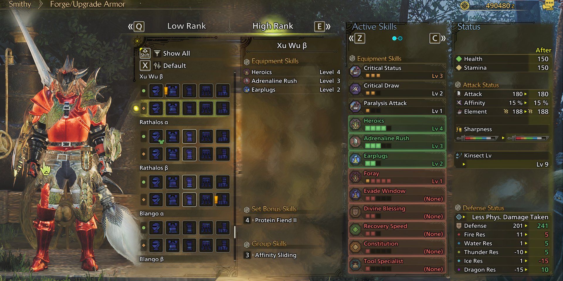 The Rathalos Armor Set in Monster Hunter Wilds