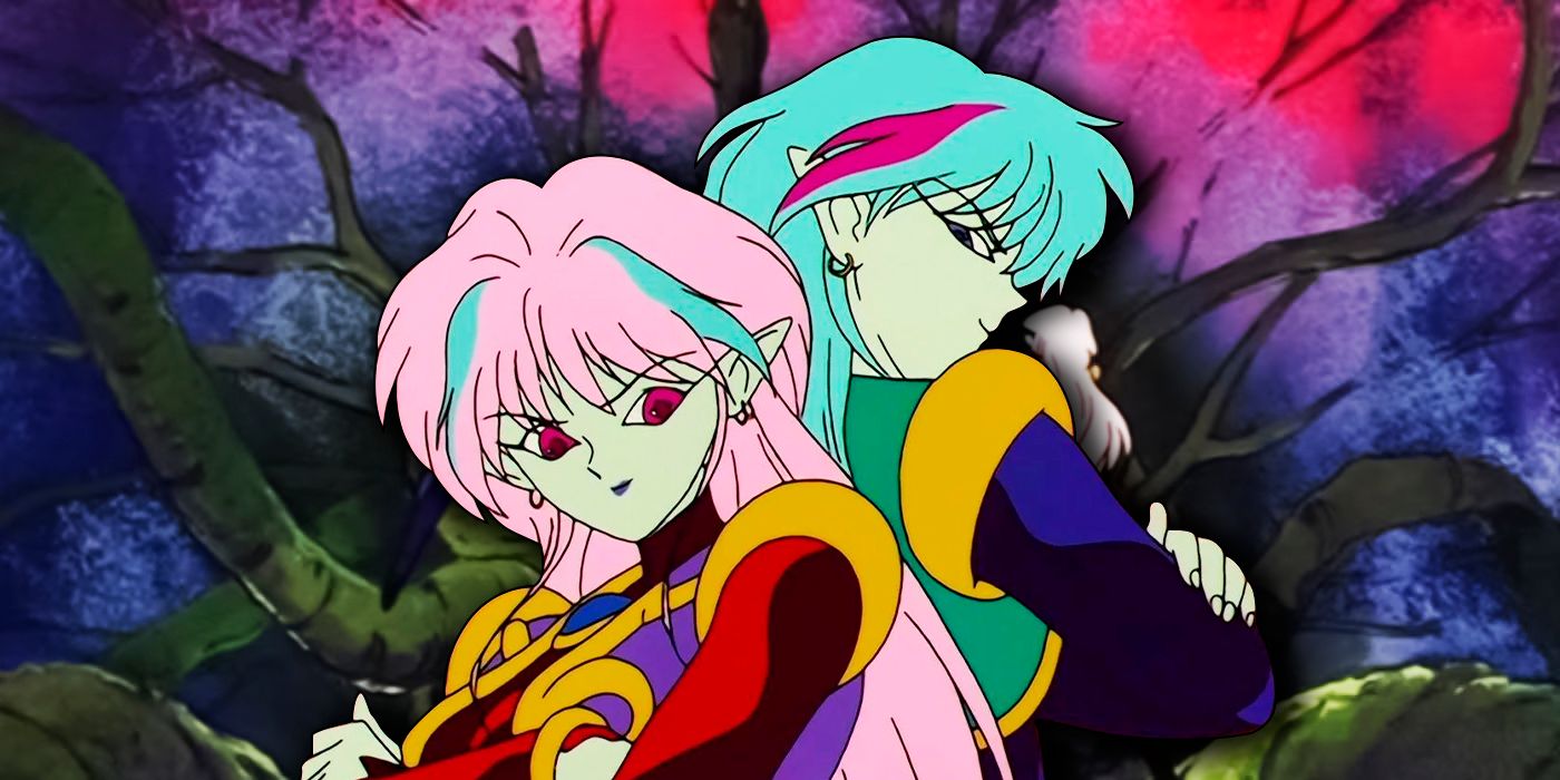 Ali e an Sailor Moon, com a árvore makai ao fundo
