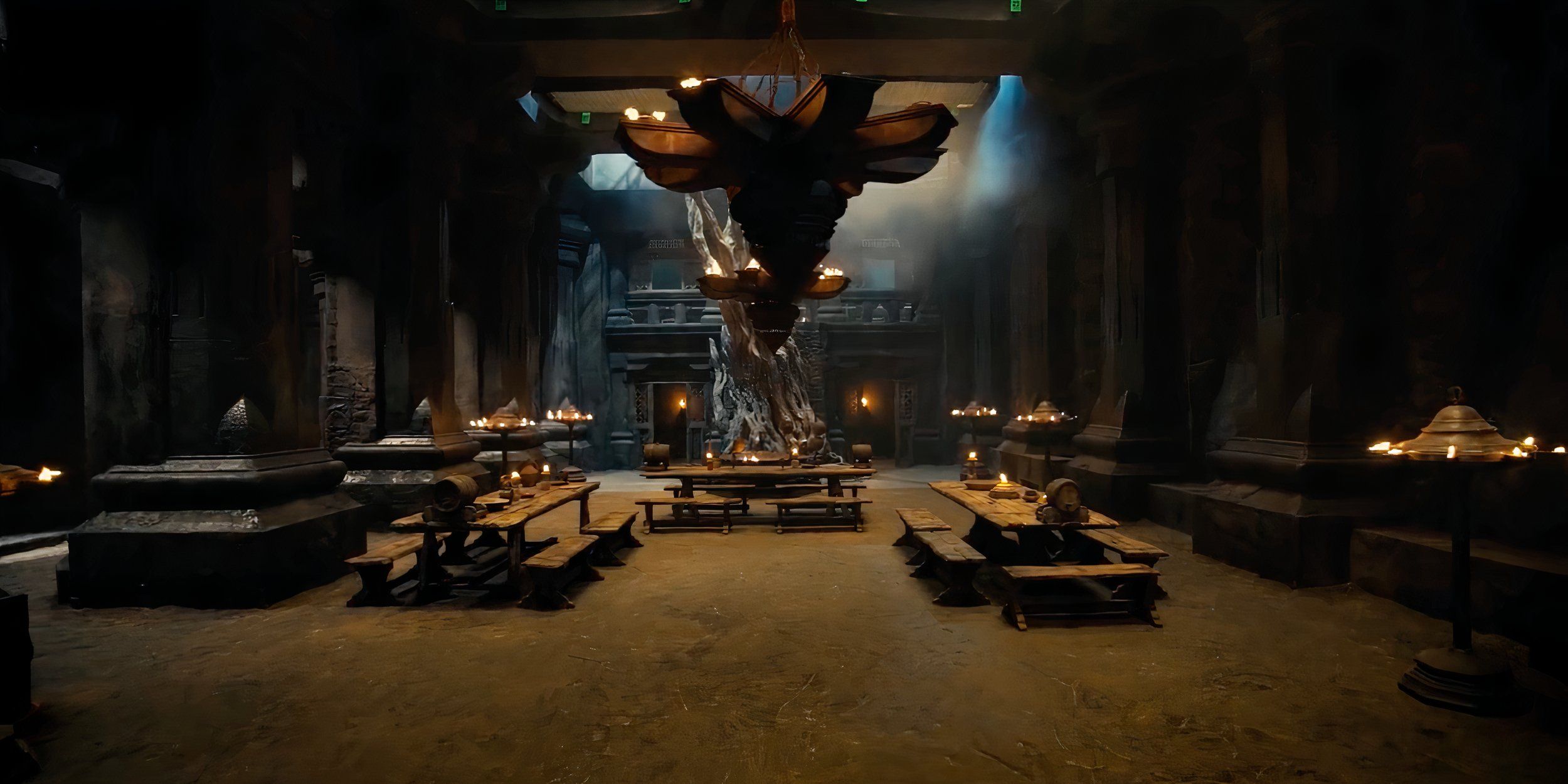 The great hall area of Kaer Morhen