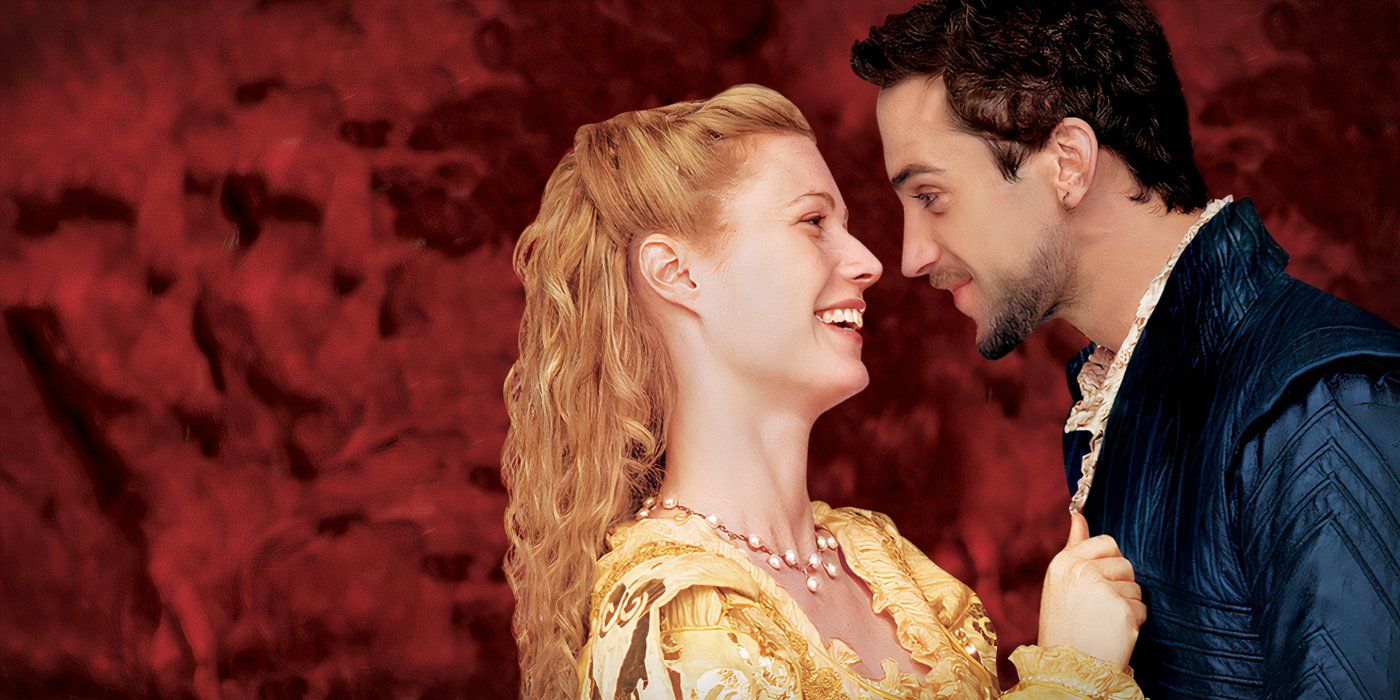 Shakespeare in Love starring Gwyneth Paltrow as Viola de Lesseps and Joseph Fiennes as William Shakespeare
