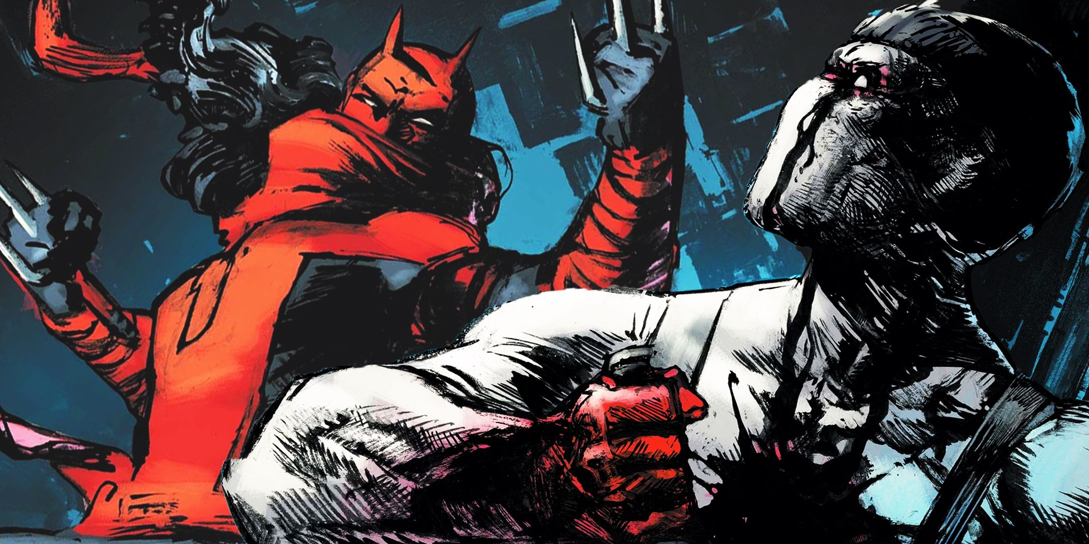 Split image of Daredevil with Muse from Marvel's Unleash Hell