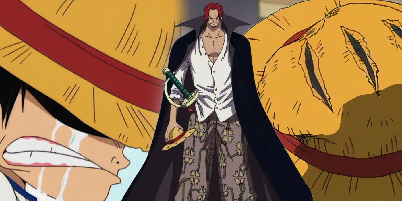 Chapéu de palha, hastes, luffy chorando