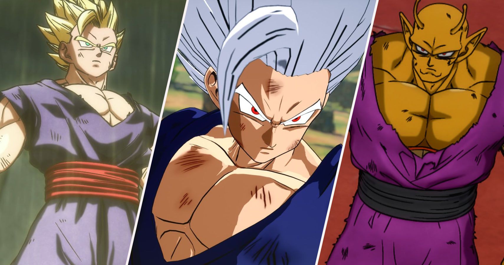 Super Saiyan Gohan, Gohan Beast e Orange Piccolo de Dragon Ball Super Hero