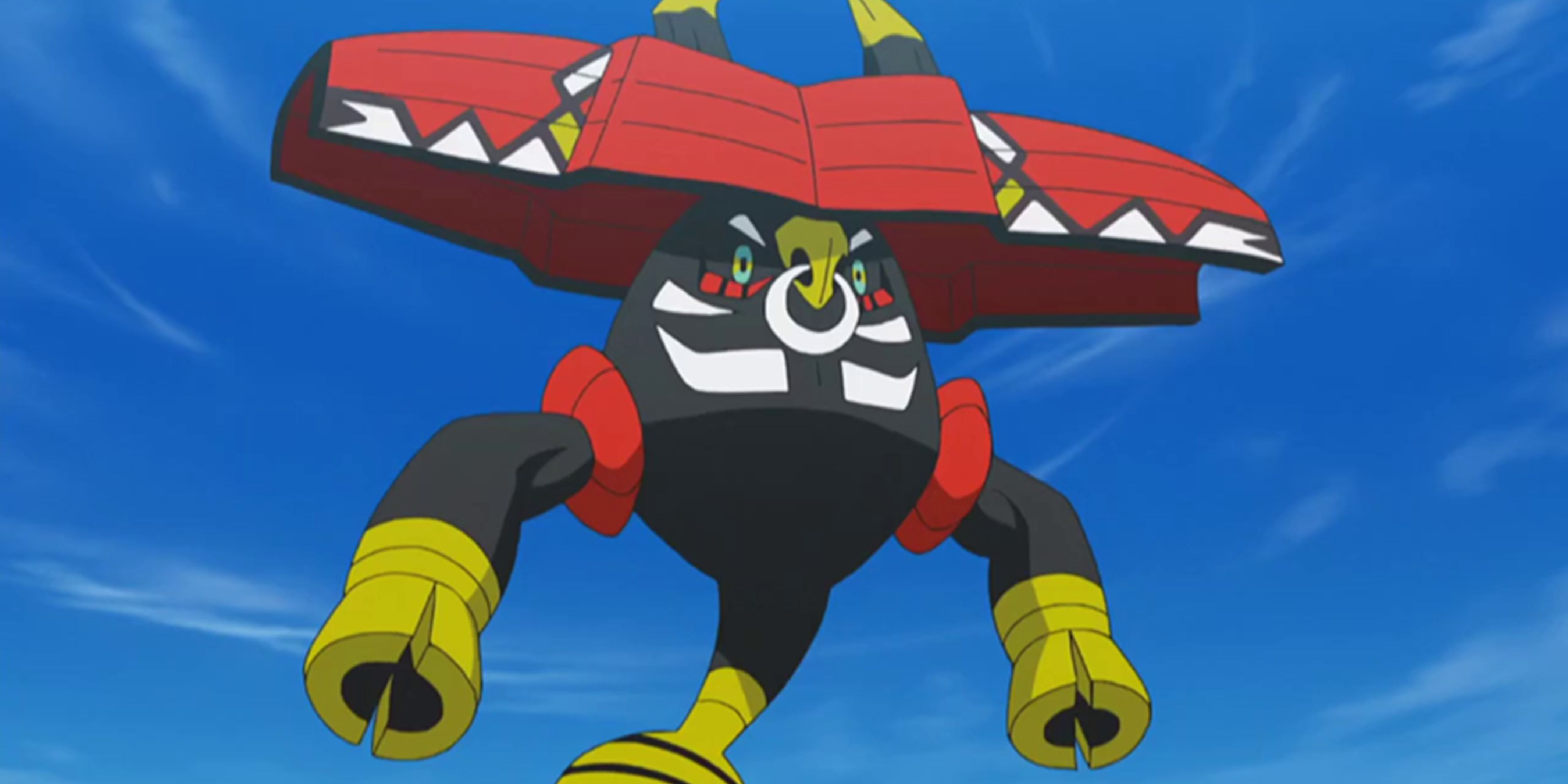 Tapu Bulu parece orgulhoso no anime Pokemon.