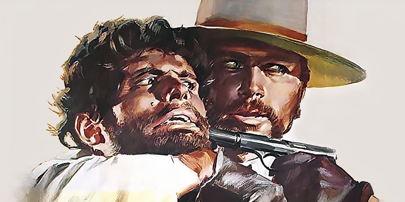 Sergei holds Paco under the threat of a firearm in The Mercenary (1968)