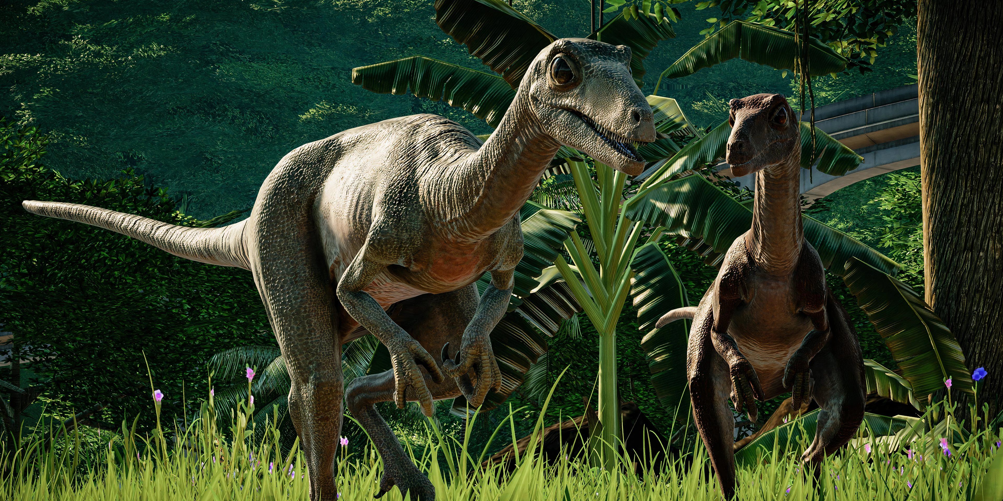 Troodon inside an enclosure in Jurassic World Evolution 2