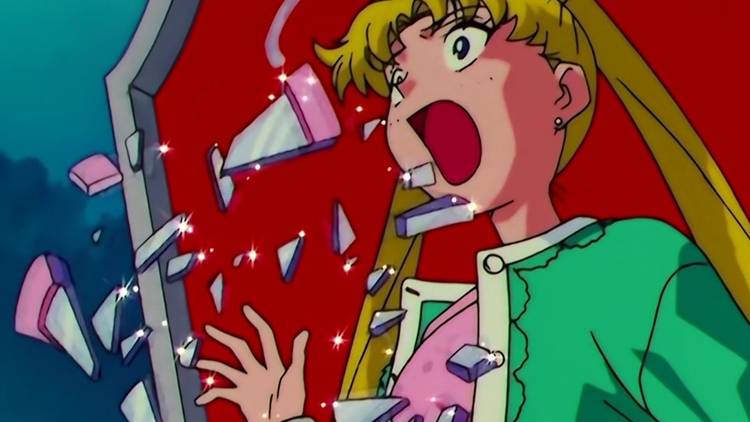 Espelho dos Sonhos se quebrando em Sailor Moon
